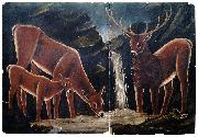 Niko Pirosmanashvili A Family of Deer oil